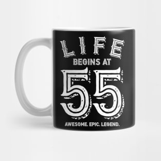 Life begins at 55 Mug